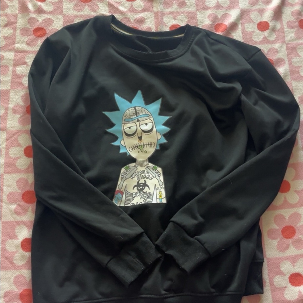 Black Graphic Men's Sweater